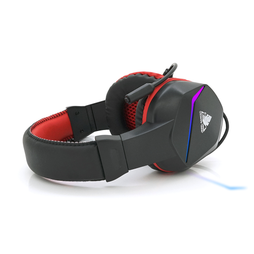 Навушники провідні з підсвічуванням Jedel GH-269, з мікрофоном і регулюванням гучності, Black / Red, Box