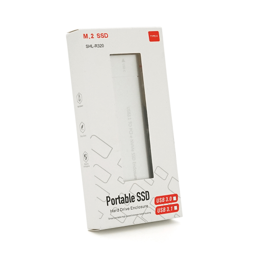 Карман зовнішний NVME Type-C, Silver