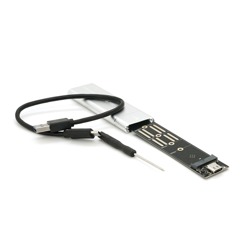 Карман зовнішний NVME Type-C, Silver