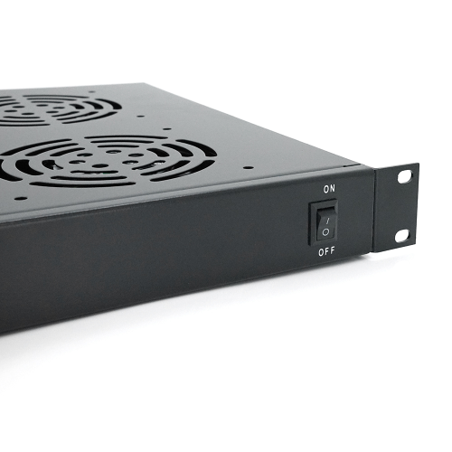 19&amp;quot; вентиляторний модуль Merlion, 4 вентилятори, 1*Schuko, чорний