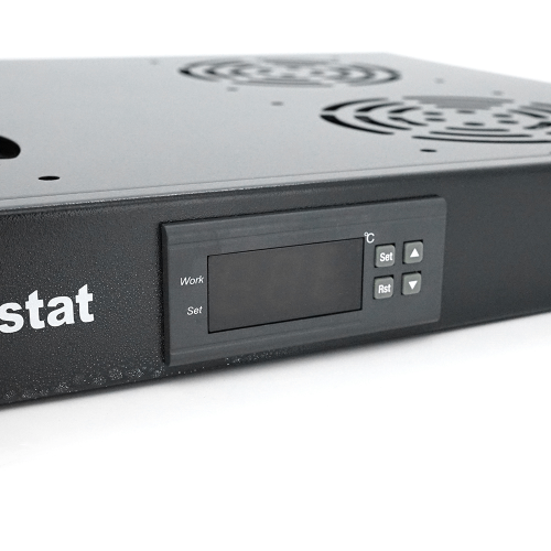 19&amp;quot; вентиляторний модуль 1U Merlion, 4 вентилятори з цифровим термостатом та 1*Shuko, чорний