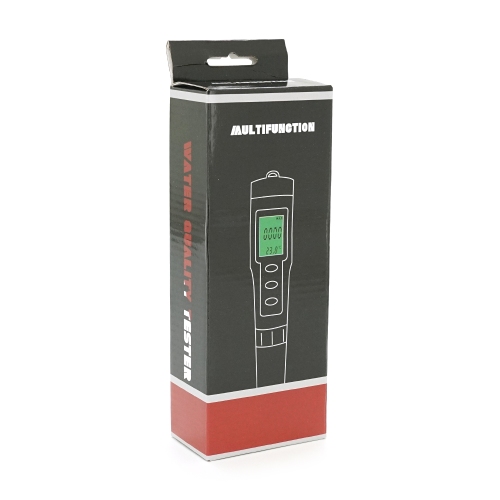 Аналізатор якості води EZ-9909. Вимірювання: pH, TDS (ppm), EC (mS / cm), Salinity (%), &amp;deg;C. ATC, калібрування, IP67. Габарити: 183x37x37 мм. Вага: 98 г