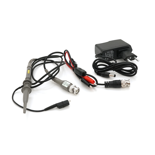 Осцилограф FNIRSI-DSO150 + ЗП, високовольтний щуп P6100, затискачі &amp;quot;крокодили&amp;quot;, Box + перехідник