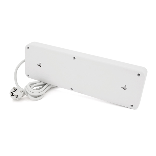 Мережевий фільтр F35, 10 розеток EU, кнопка включення з індикатором, 2 м, 3х0,75 мм, 2500W, White, Box