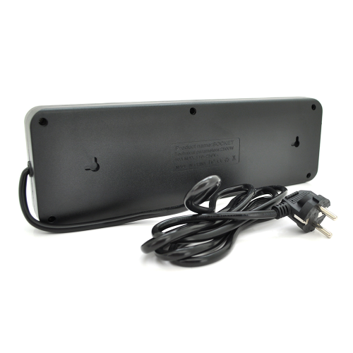 Мережевий фільтр F35, 10 розеток EU, кнопка включення з індикатором, 2 м, 3х0,75 мм, 2500W, Black, Box