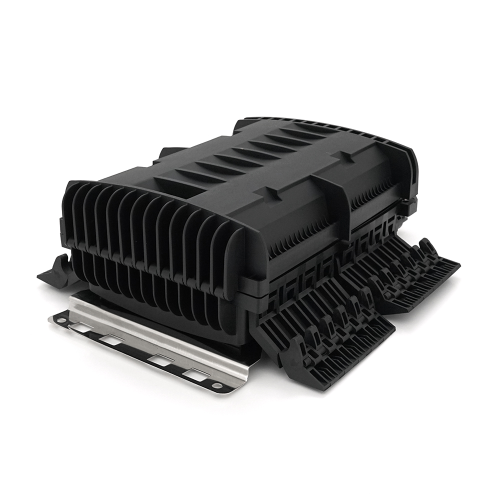 Муфта оптична Merlion ML-OP-F205, герметична, 2 введення, до 4-х касет, до 96 зварок, матеріал ABS