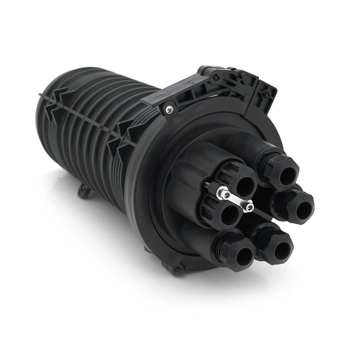 Муфта оптична Merlion ML-OP-F106M-96C, герметична, 6 вводів, до 4-х касет, до 96 зварок, матеріал PP