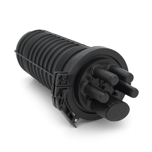 Муфта оптична Merlion ML-OP-F107H-192C, герметична, 5 вводів, до 4-х касет, до 192 зварок, матеріал PP