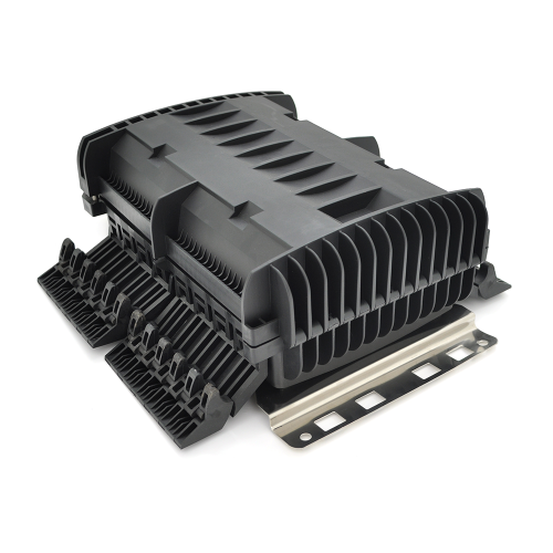 Муфта оптична Merlion ML-OP-F108H-12C, герметична, 3 введення, до 2-х касет, до 12 зварок, матеріал PP