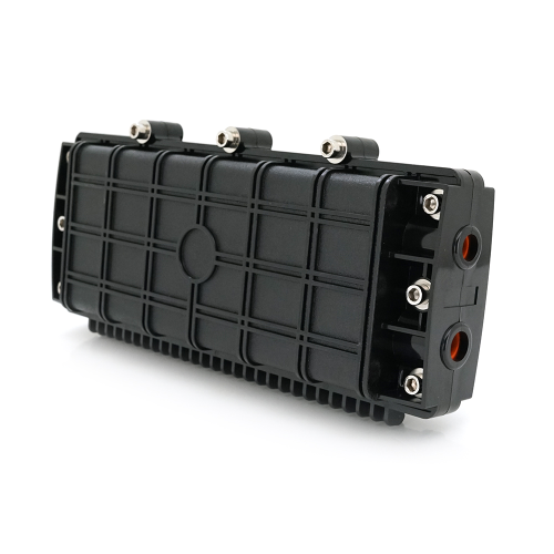 Муфта оптична Merlion ML-OP-F008-48C, герметична, 4 введення, до 2-х касет, до 24 зварок, матеріал PC