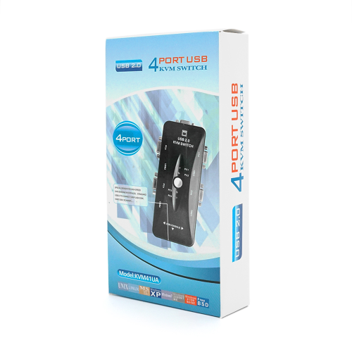 4-портовий KVM свіч, VGA, USB