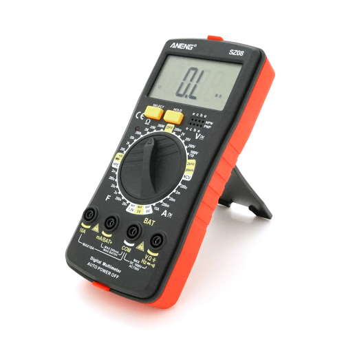 Мультиметр ANENG SZ08, вимірювання: V, A, R, C, T, F, функція hFE