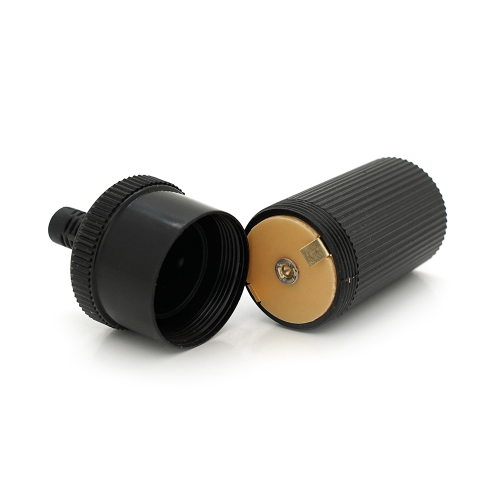 Гніздо Авто прикурювача під шнур, корпус метал, Black