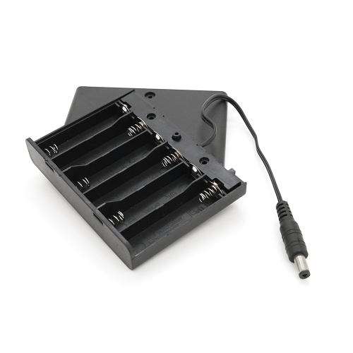 Відсік для 6-ти елементів живлення АА, роз&apos;єм 5,5&amp;times;2,1, закритий корпус із вимикачем