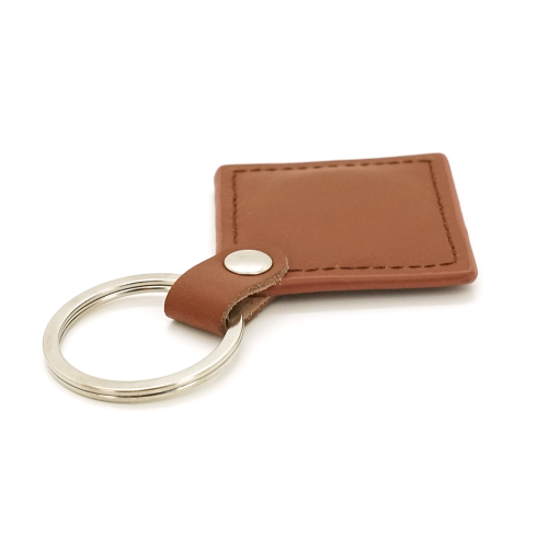 Безконтактний брелок IC MIFARE 13,56 МГц(MF-Leather ) у шкіряному чохлі, колір червоний