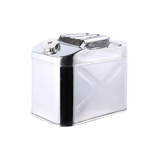 Каністра Merlion ML201-20L, нержавіюча сталь + гнучка лійка, 20л, 370х260х310мм, 2.30 кг, Silver