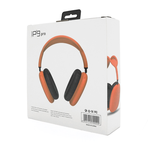 Бездротові навушники Bluetooth Macaron P9 PRO, Orange