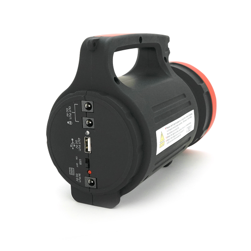 Переносний ліхтар LX-1902+Solar, 3 режими, сонячна панель, вбудований акум 5500mAh, 2 лампочки 3W, СЗУ, Black, Box