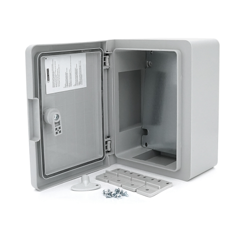 Бокс міцний з ABS пластику з монтажною панеллю 280х210х130, IP65