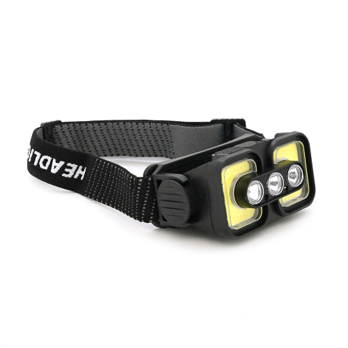 Налобний ліхтарик Voltronic K361,1 Cob, 3 Led+Red, 5 режими, корпус-пластик, водостійкий, ip44, живлення АКБ вбудований, USB Type-С-кабель, 6500K, BOX