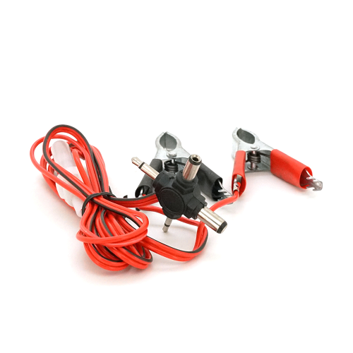 Шнур із крокодилами на штекер живлення універсальний хрестом на 4 роз&apos;єми