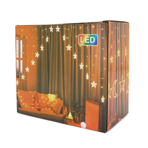 Гірлянди 6 Big Star + 6 Litle Star (White Hot), 3 метри, прозора ізоляція, BOX