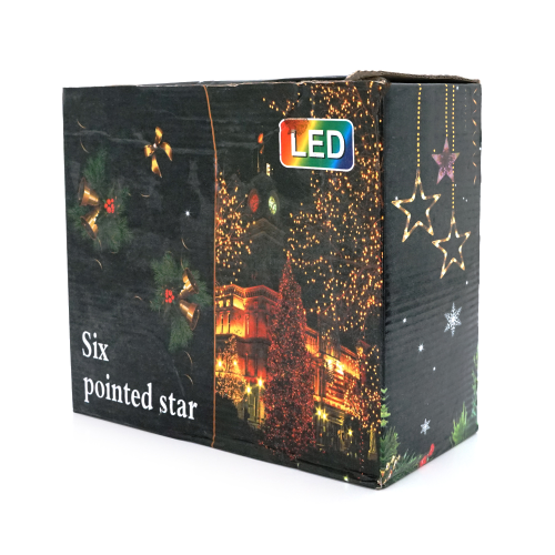 Гірлянди 12 Сніжинок (White Hot), 8 режимів, 3 метри, прозора ізоляція, BOX