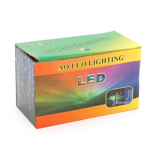 Гірлянда 320LED Водоспад Прапор України (Blue / Yellow), 1 режим, 2*2метри, прозора ізоляція, BOX