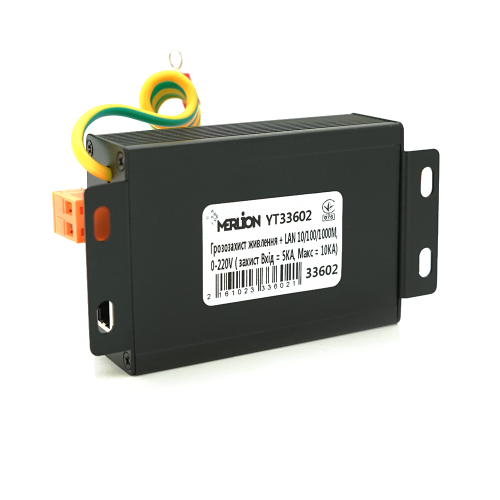 Грозозахист живлення + LAN 10 / 100 / 1000M, 0-220V ( захист Вхід = 5KA, Макс = 10KA)