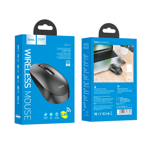 Миша бездротова HOCO GM14, 1600DPI, Black, 2.4GHZ, Box