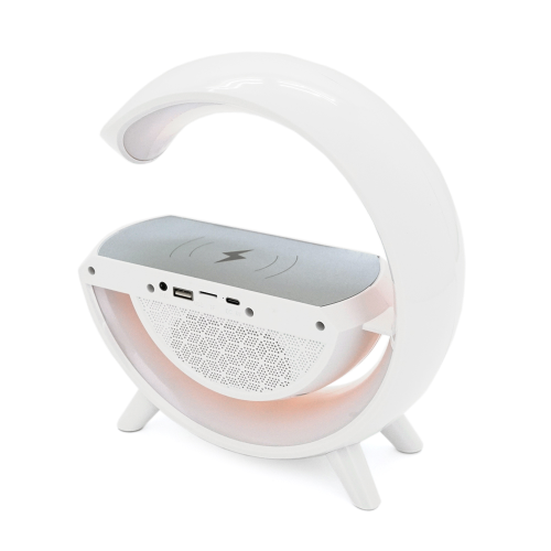 Настільна лампа-нічник YN-2209, Bluetooth колонка, бездротова зарядка телефону, світло RGB, Box