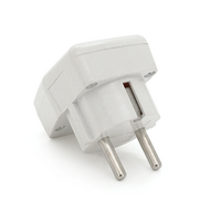 Вилка з вимикачем кутова YT-426A, 16A 250V, A105, White,