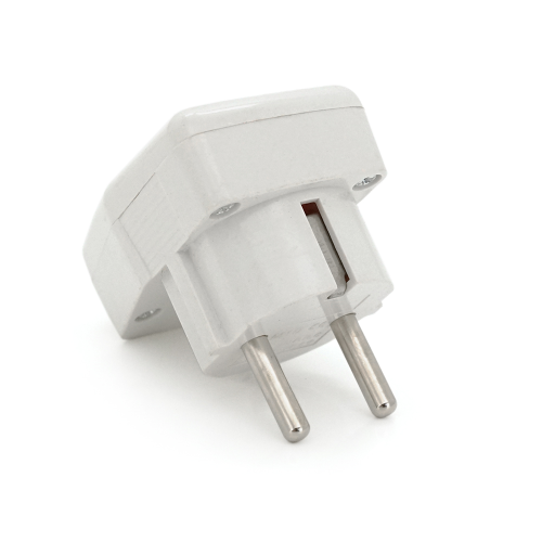 Вилка з вимикачем кутова YT-426A, 16A 250V, A105, White,