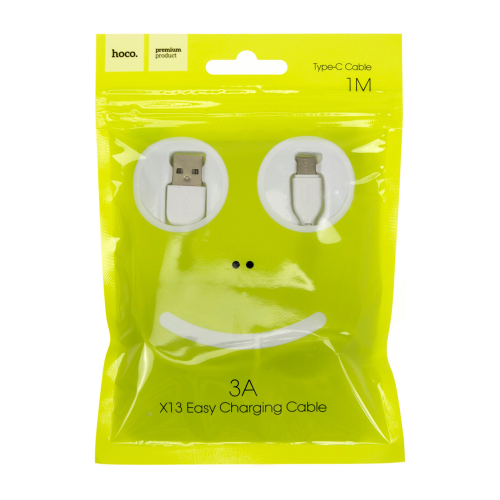 Кабель Hoco X13, Type-C-USB, 2.4A, White, довжина 1м, BOX
