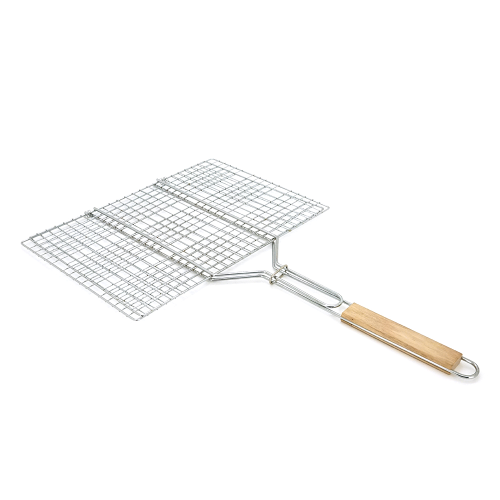 Решiтка-гриль подвійна, 40-30cm, нержавіюча сталь