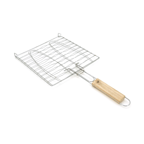 Решiтка-гриль для риби, подвійна, 22х22 cm, нержавіюча сталь