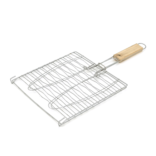 Решiтка-гриль для риби, подвійна, 22х22 cm, нержавіюча сталь