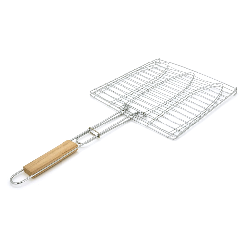 Решiтка-гриль для риби, подвійна, 28х28 cm, нержавіюча сталь