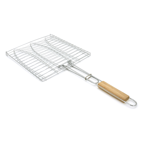 Решiтка-гриль для риби, подвійна, 28х28 cm, нержавіюча сталь