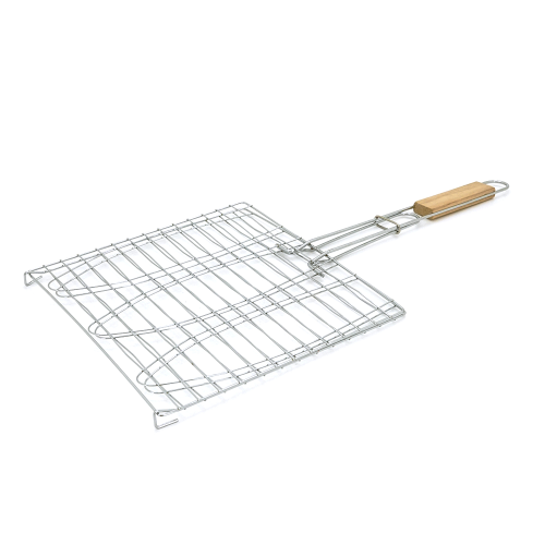 Решiтка-гриль для риби, подвійна, 28х28 cm, нержавіюча сталь