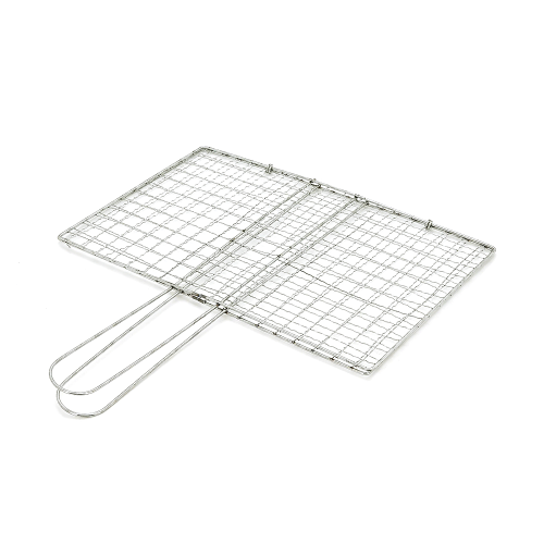 Решiтка для гриля, 25х16,5 см, ручка 14 см, нержавіюча сталь