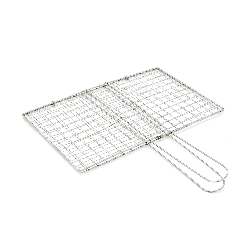 Решiтка для гриля, 25х16,5 см, ручка 14 см, нержавіюча сталь