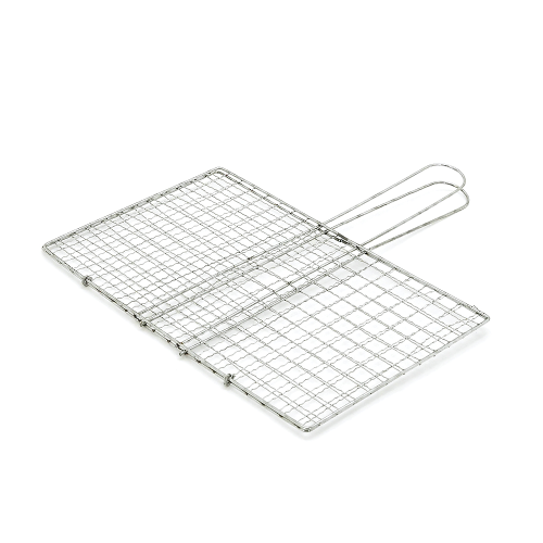Решiтка для гриля, 25х16,5 см, ручка 14 см, нержавіюча сталь