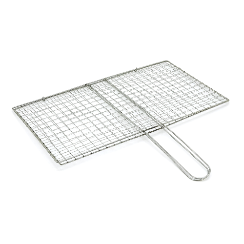 Решiтка для гриля, 33,5х18,5 см, ручка 13 см, нержавіюча сталь
