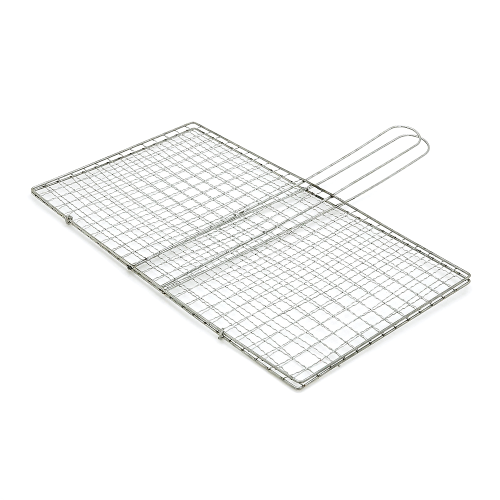 Решiтка для гриля, 33,5х18,5 см, ручка 13 см, нержавіюча сталь