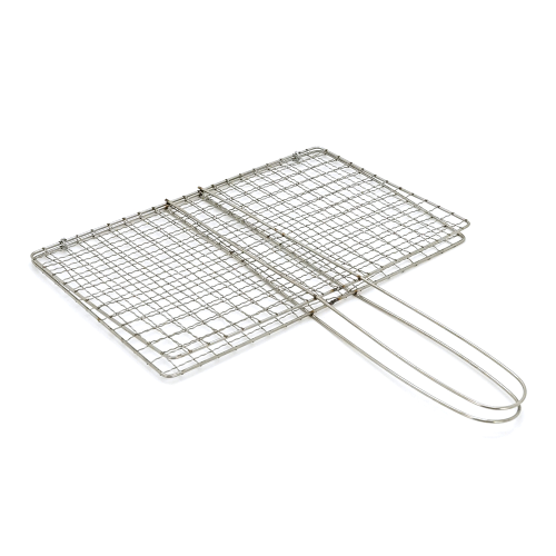 Решiтка для гриля, 28х17 см, ручка 15 см, нержавіюча сталь