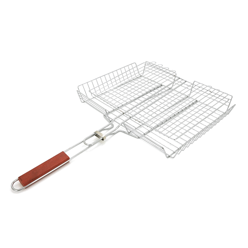 Решітка-гриль, 43x33x66 cm, метал, високий бортик, дерев&apos;яна ручка