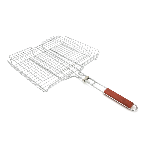 Решітка-гриль, 43x33x66 cm, метал, високий бортик, дерев&apos;яна ручка