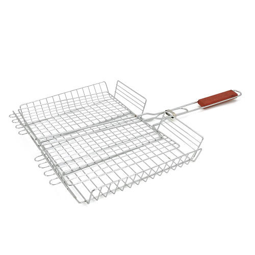 Решітка-гриль, 43x33x66 cm, метал, високий бортик, дерев&apos;яна ручка