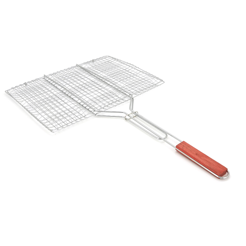 Решітка-гриль, 43.5x30.5x71 cm, метал, дерев&apos;яна ручка